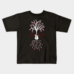 Guitar Tree White Kids T-Shirt
